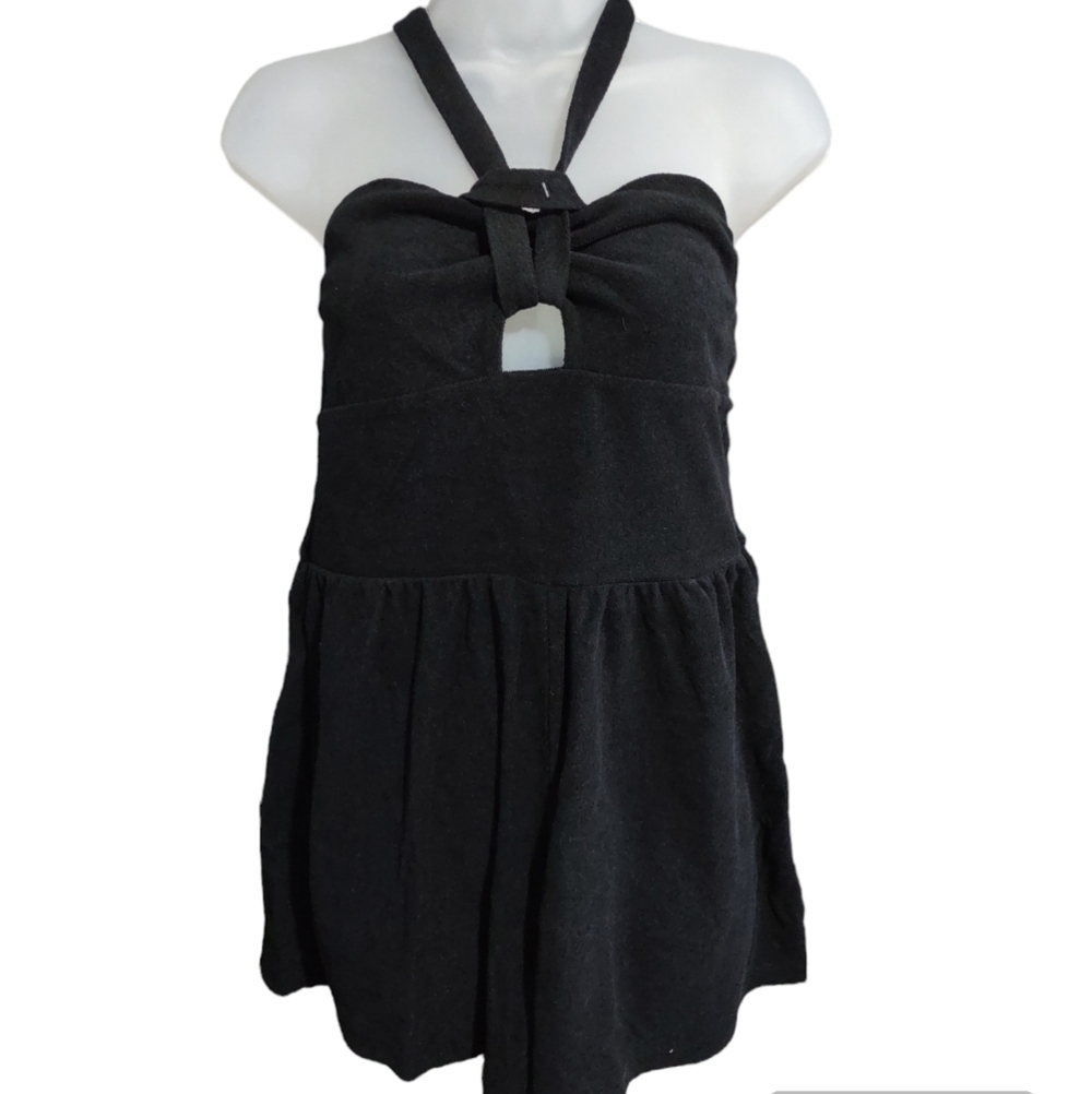 Wild Fable Terry Towel Romper Black Women's Various Sizes
